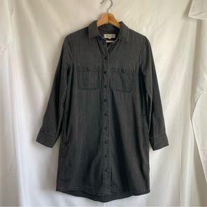 Madewell Black Denim Shirt Dress